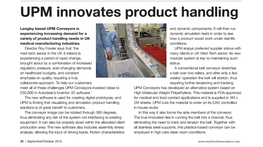 upm innovates product handling feature