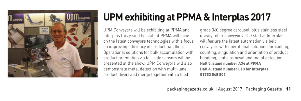 UPM in Packaging Gazette August